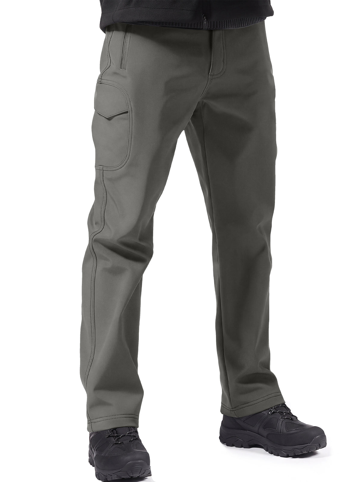 Winddichte Cargohose aus Sharkskin-Softshell-Fleece mit Futter