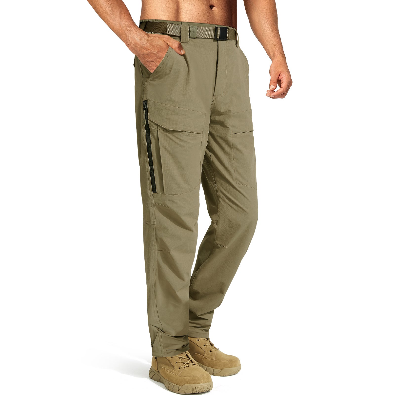 FREE SOLDIER Men's Water Resistant Pants Relaxed Fit Tactical Cargo Work  Pants with Multi Pocket