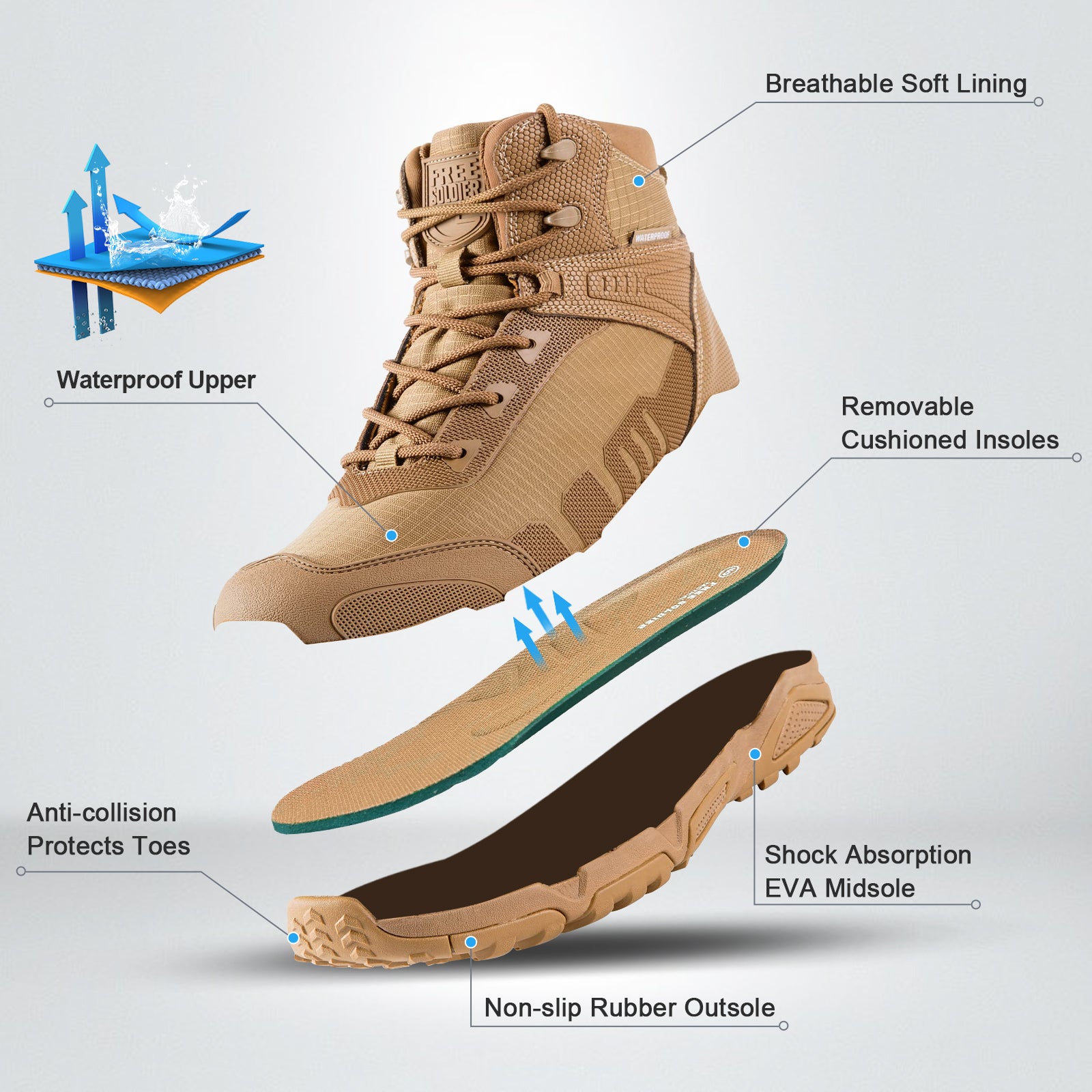 COVERT 4.6" Men’s Lightweight Tactical Boots