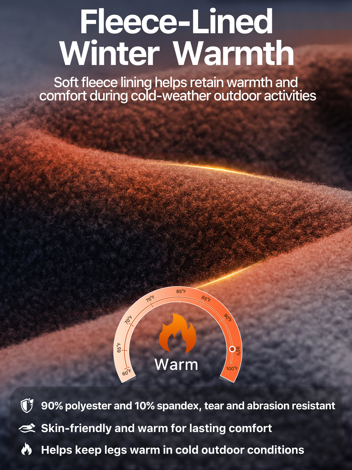 Winddichte Cargohose aus Sharkskin-Softshell-Fleece mit Futter