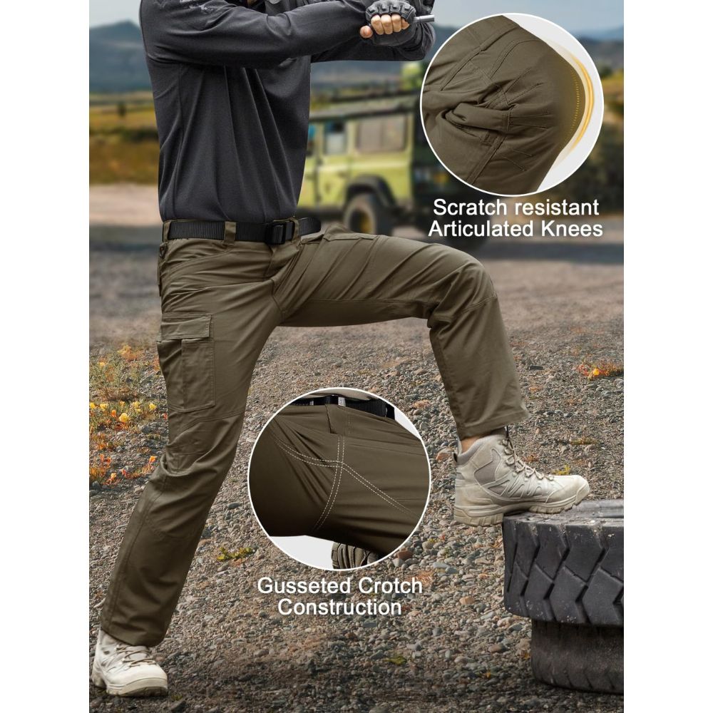 Men's Water Resistant Tactical Cargo Pants