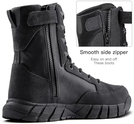 STORM II 8" Men’s Side Zip Military Work Boots