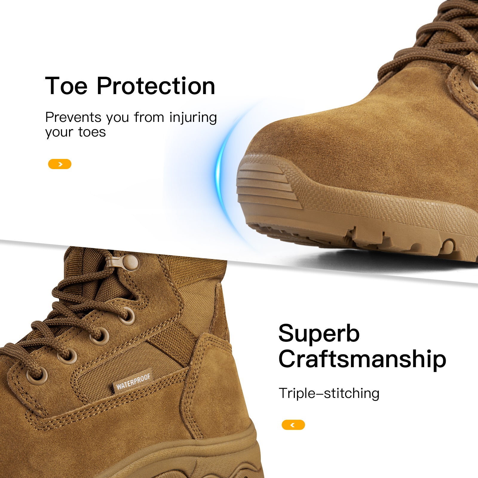 HOPPER 8" Men’s Military Waterproof Tactical Boots