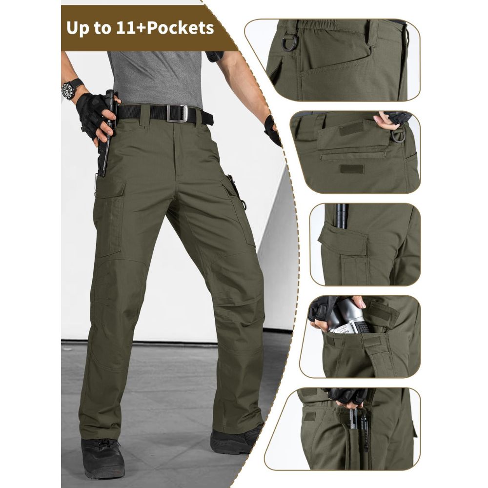 Pantalones cargo tácticos resistentes al agua para hombre de COVERT