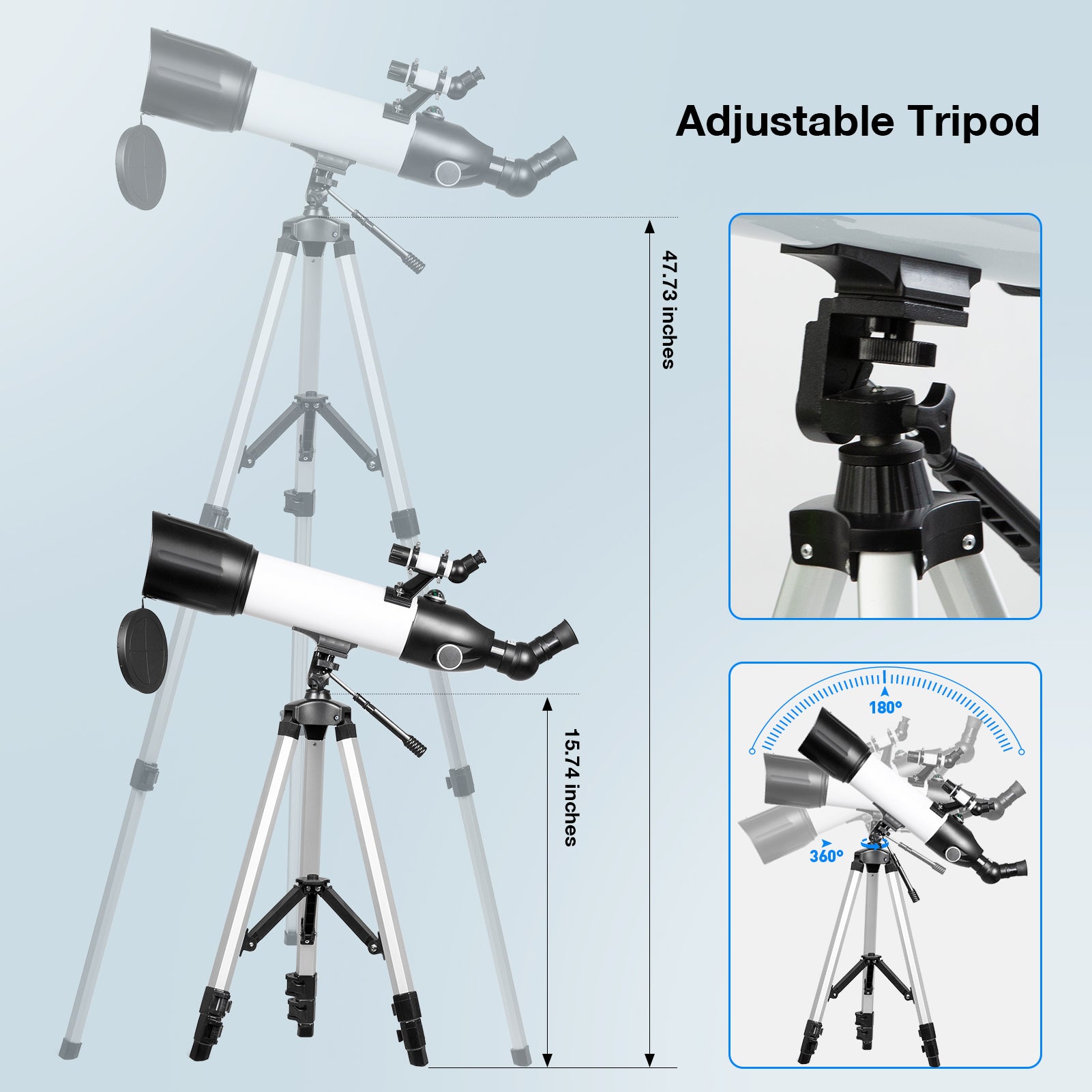 500x80mm Astronomy Telescope for Beginners – See the Moon & Planets in Stunning Detail