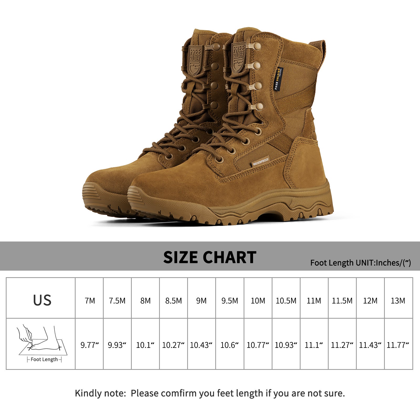 HOPPER 8" Men’s Military Waterproof Tactical Boots
