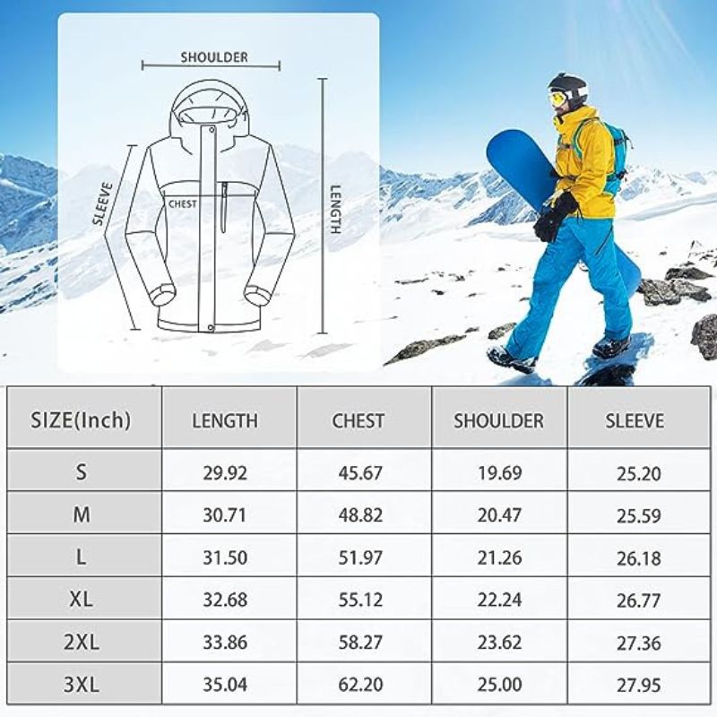 Men's Waterproof Ski Snow Jacket - FreeSoldier