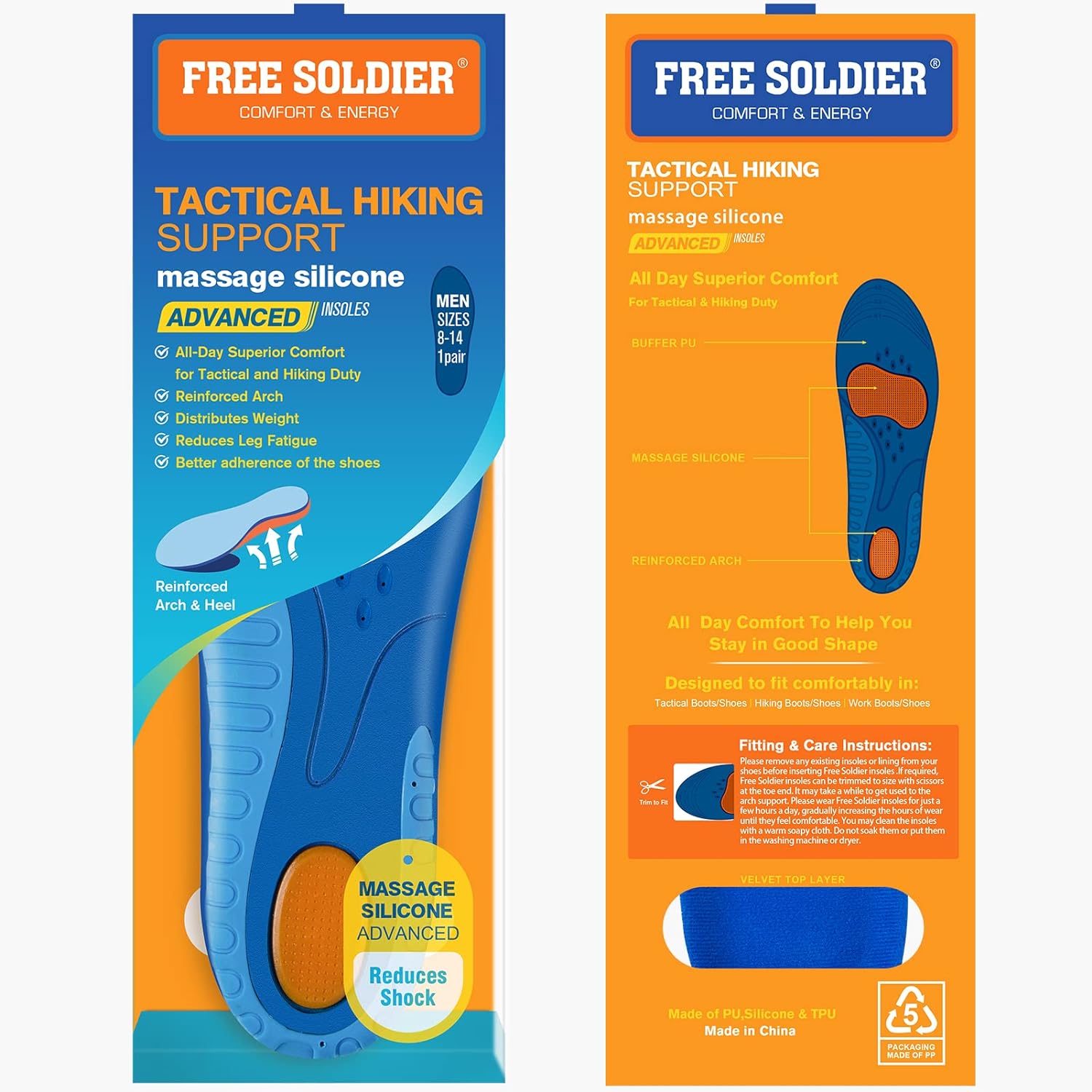 Arch Support Insoles for Men - FreeSoldier