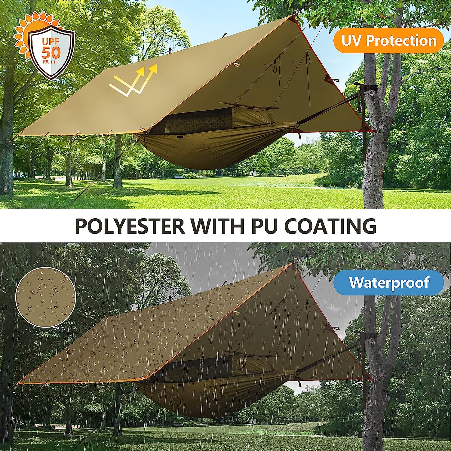UV-Protected Camping Tarp - Portable and Puncture-Resistant - FreeSoldier