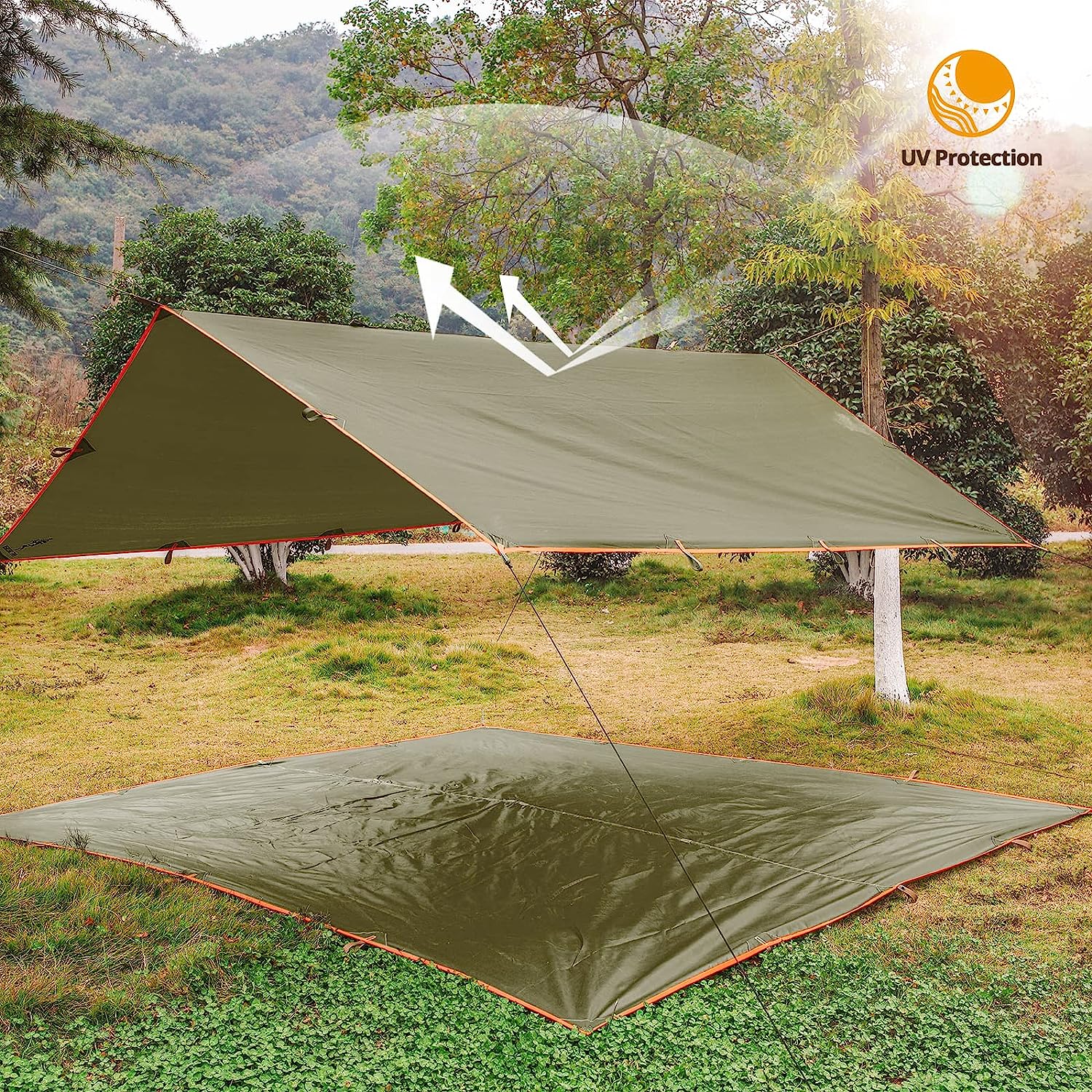 UV-Protected Camping Tarp - Portable and Puncture-Resistant - FreeSoldier