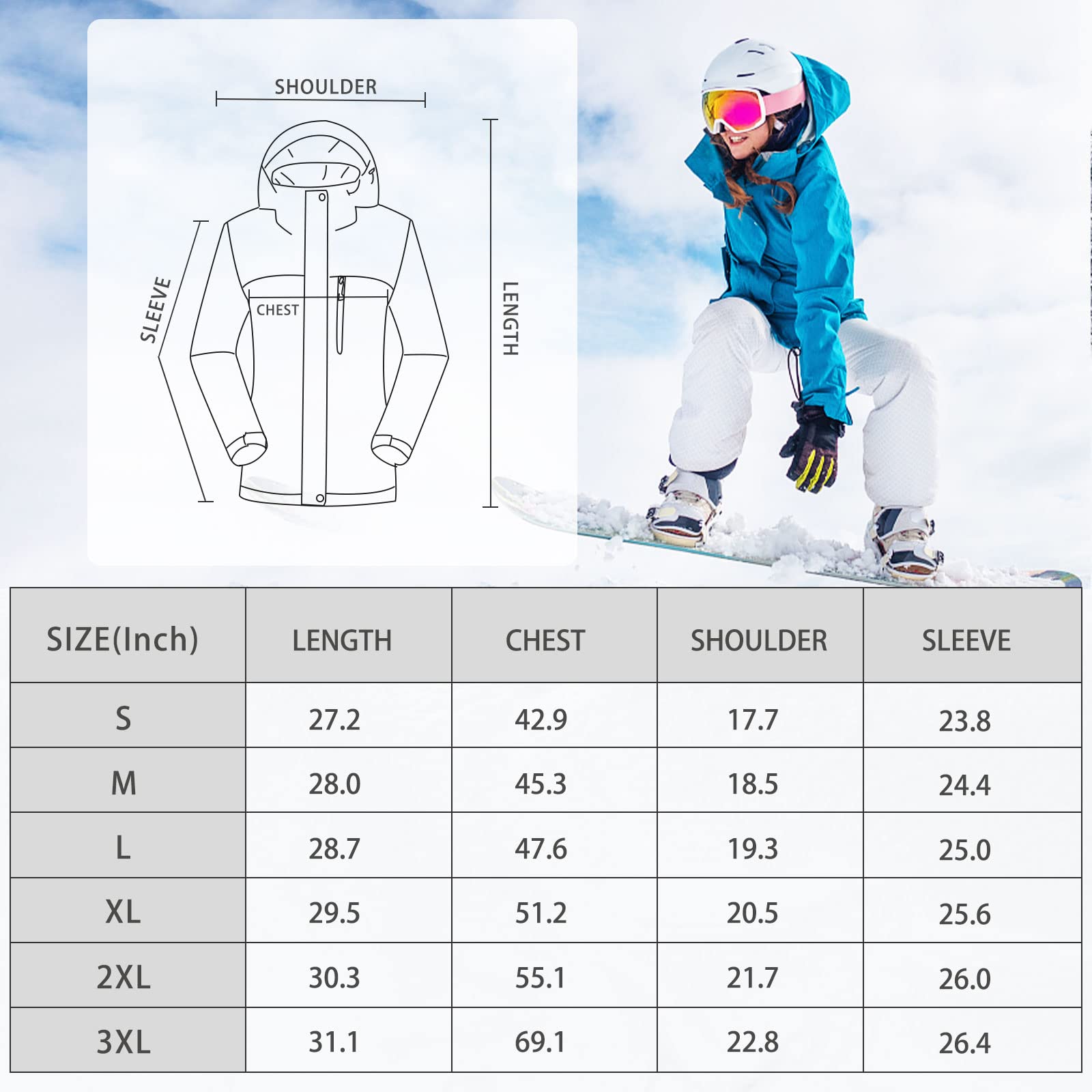 Women's Waterproof Ski Snow Jacket