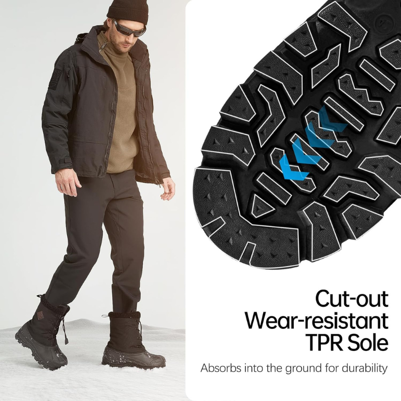 Botas de trabajo para la nieve impermeables y aisladas para hombre LACKWAR