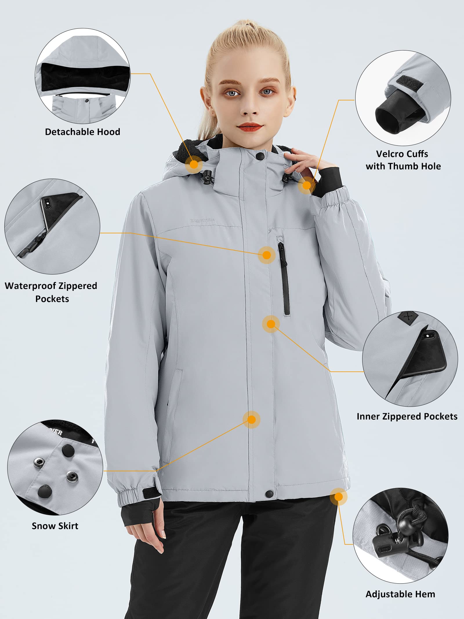 Women's Waterproof Ski Snow Jacket