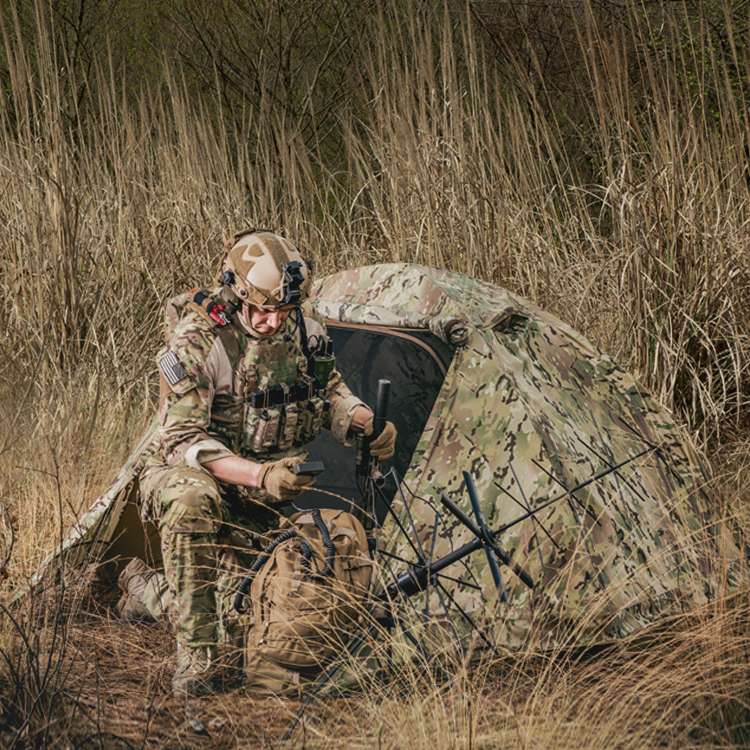 camo camping tent RANGER Solo Camping Tent w/ Removable Rainfly