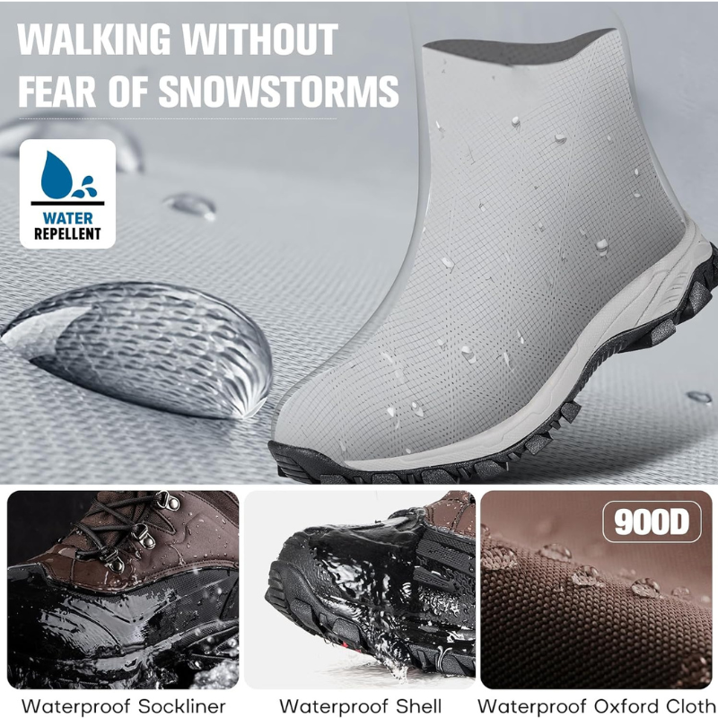 Snowwolf Men's Waterproof Snow Hiking Boots