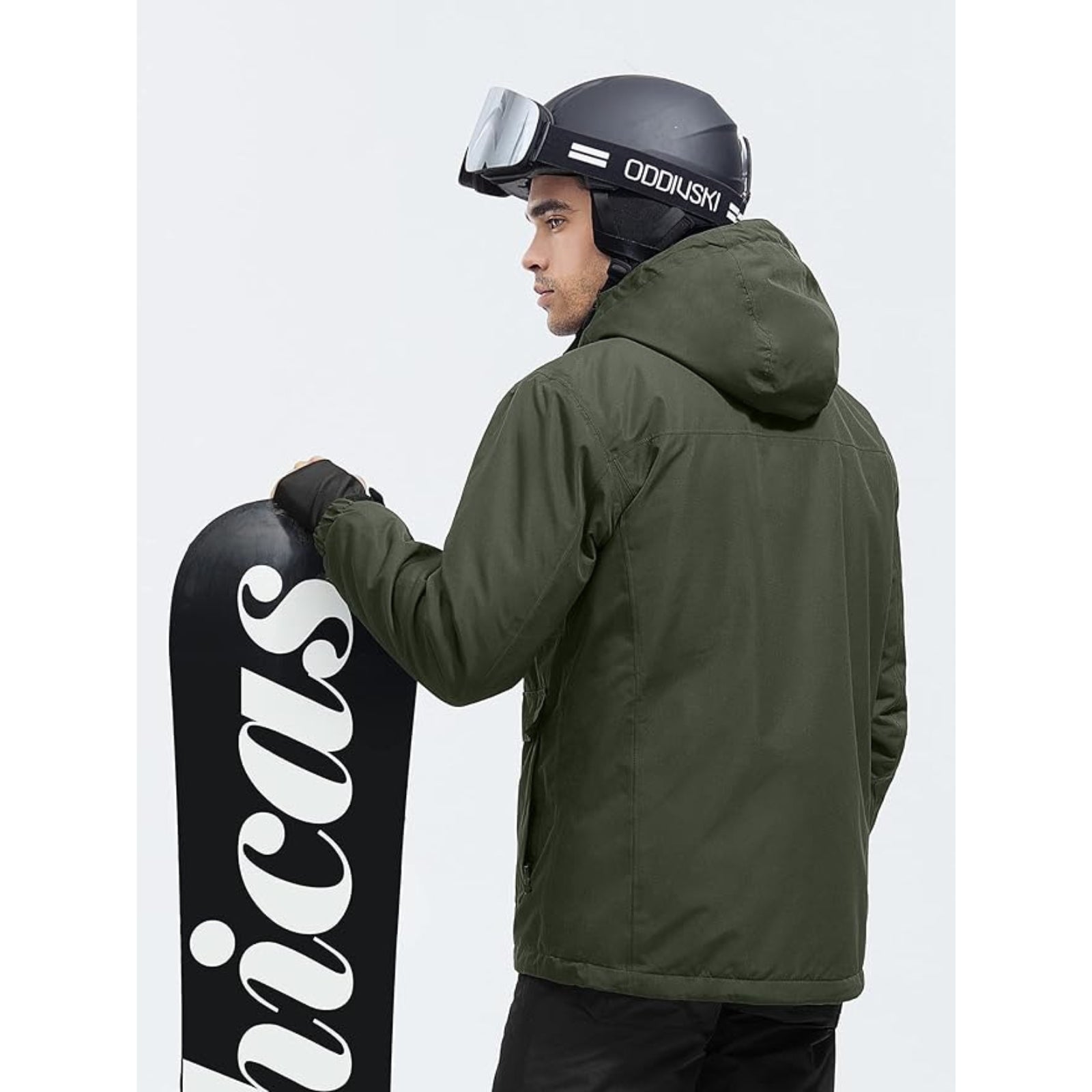 WHALE Men's Waterproof Warm Fleece Lined Ski Jacket