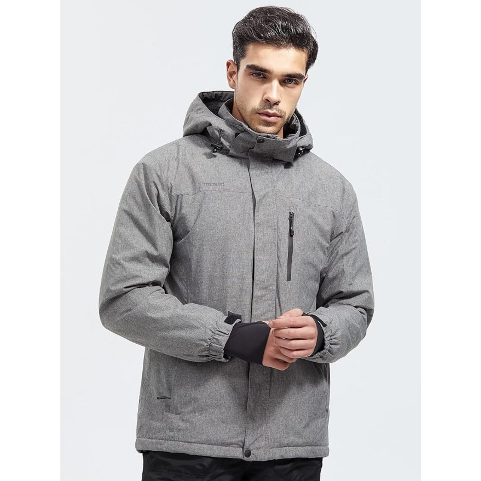 WHALE Men's Waterproof Warm Fleece Lined Ski Jacket