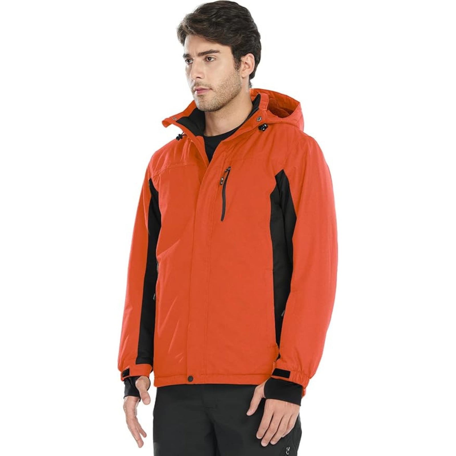 WHALE Men's Waterproof Warm Fleece Lined Ski Jacket
