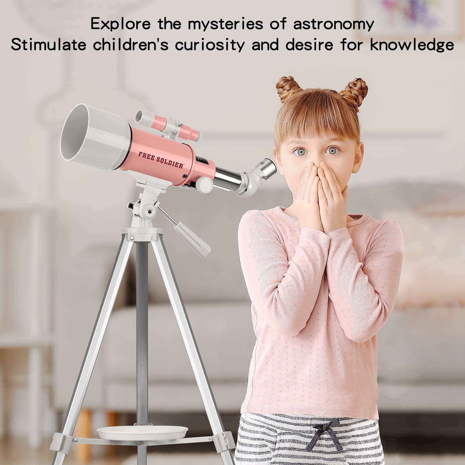 40070 Telescopio para niños y principiantes con adaptador para smartphone