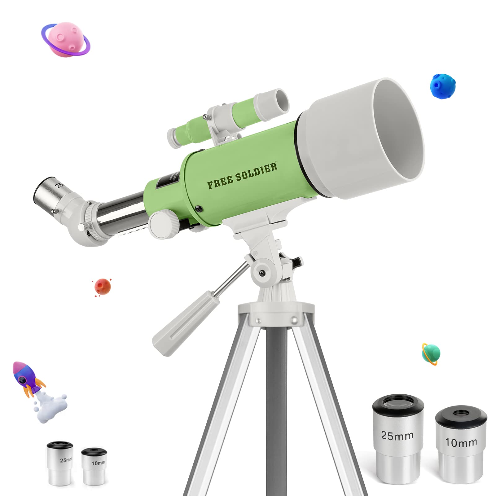 40070 Telescopio para niños y principiantes con adaptador para smartphone