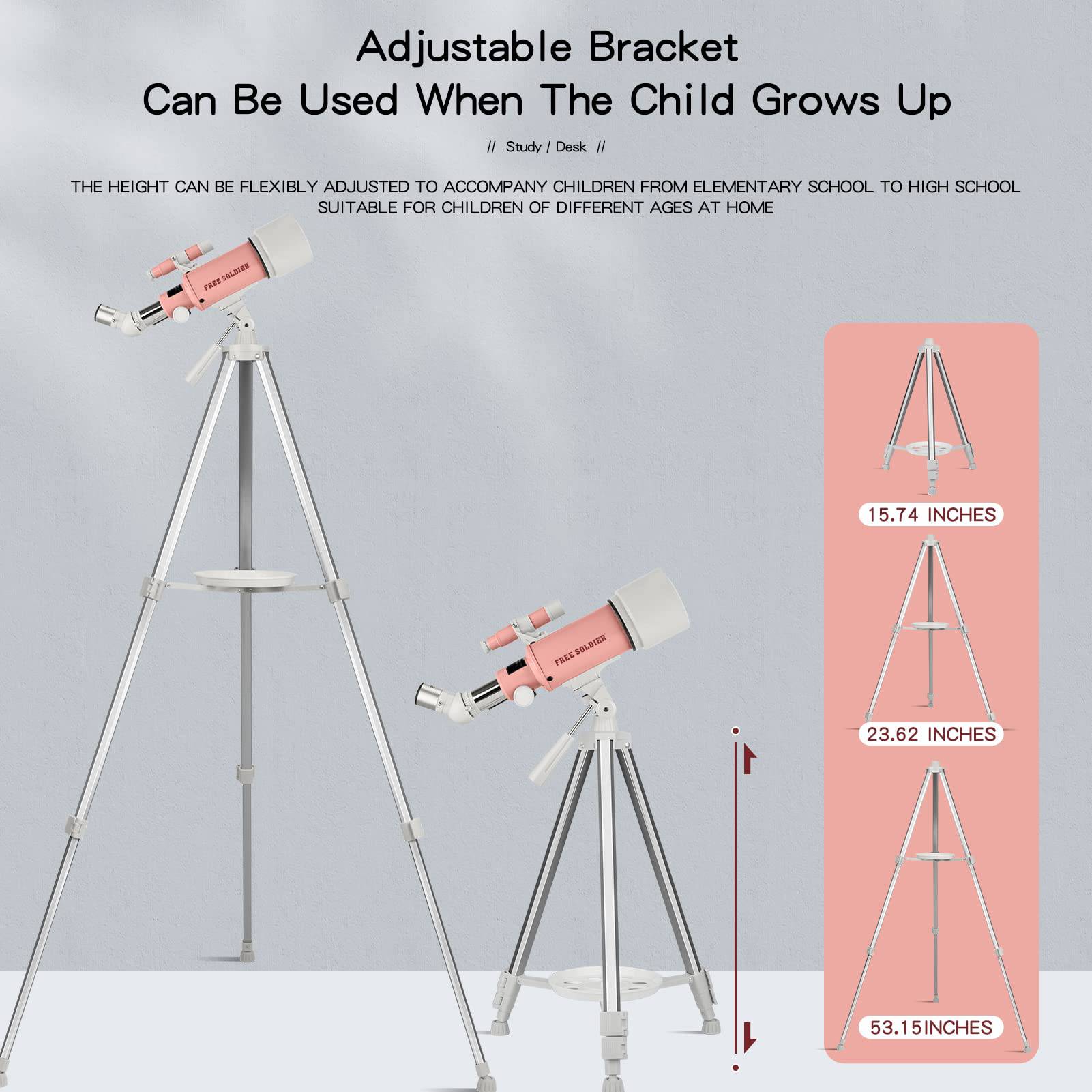 40070 Telescopio para niños y principiantes con adaptador para smartphone
