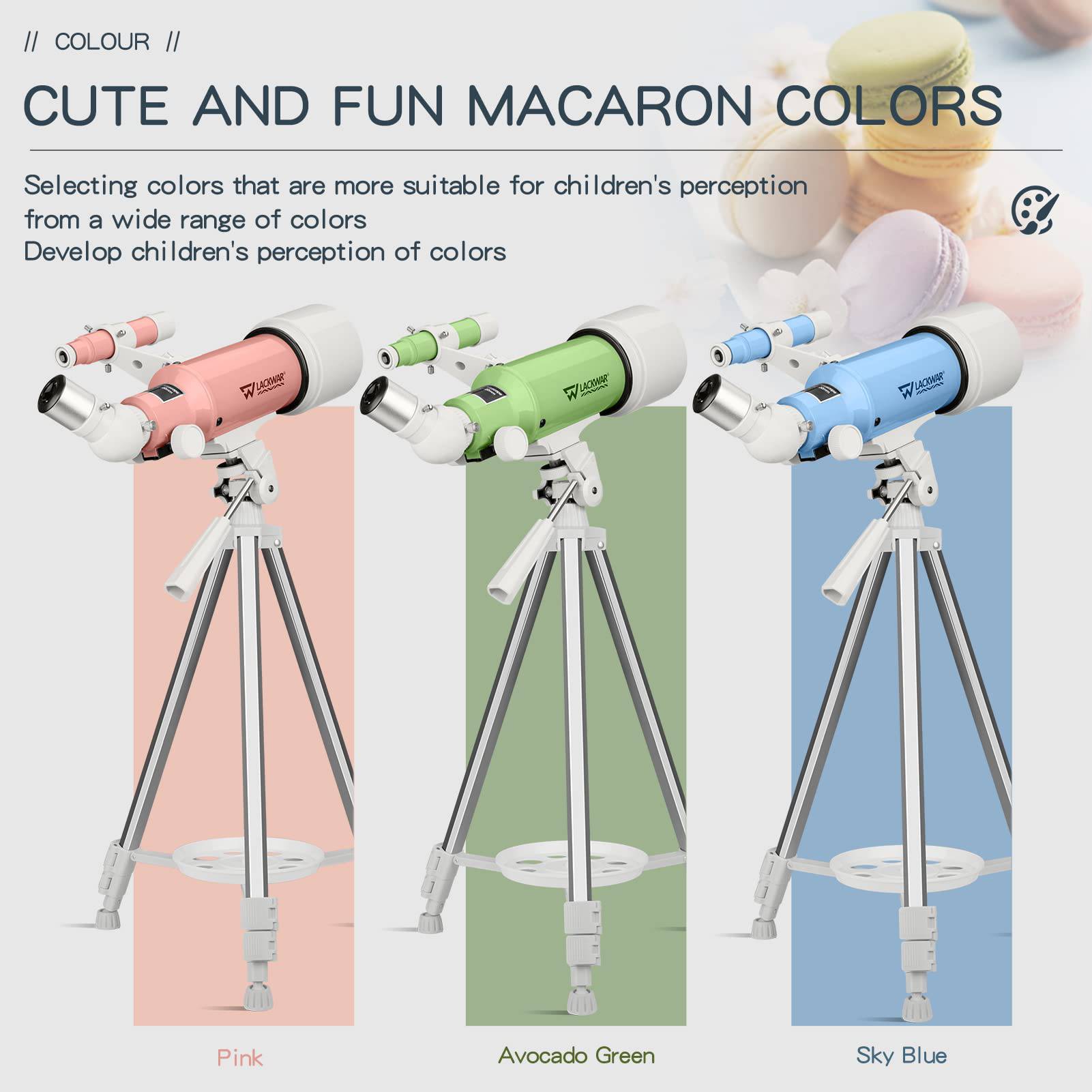 40070 Telescopio para niños y principiantes con adaptador para smartphone