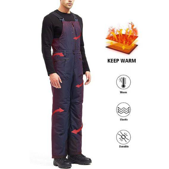 ADVANTURER Men's Insulated Waterproof Bibs Overalls