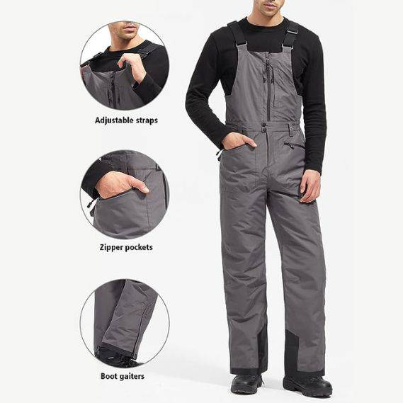 ADVANTURER Men's Insulated Waterproof Bibs Overalls