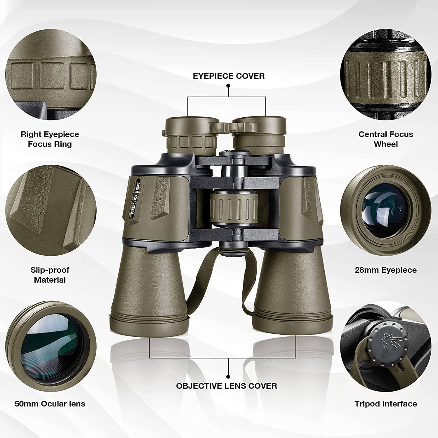 Explorer High-Power Hunting Binoculars 20x50