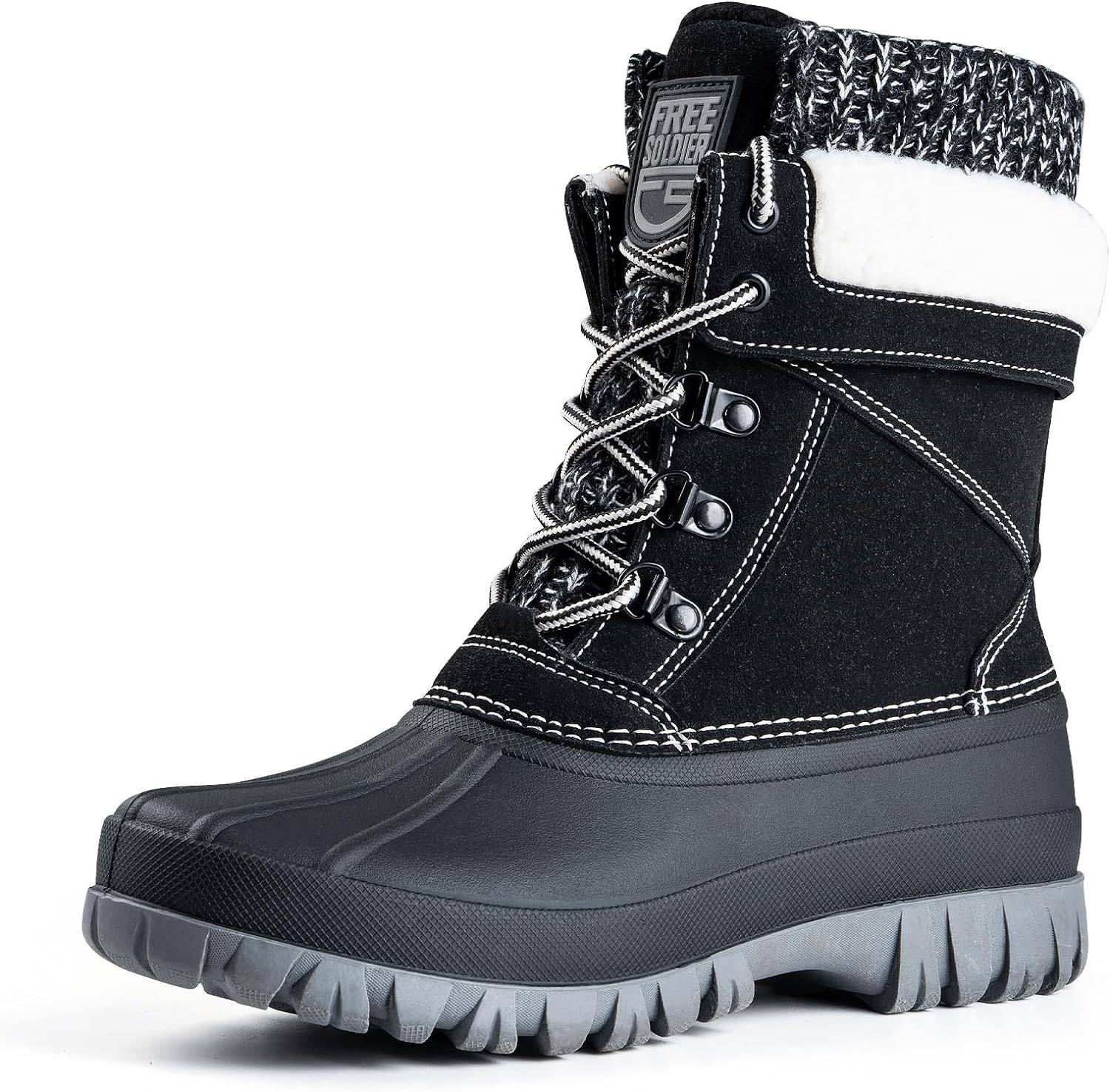DROMA Women's Waterproof Snow Hiking Boots