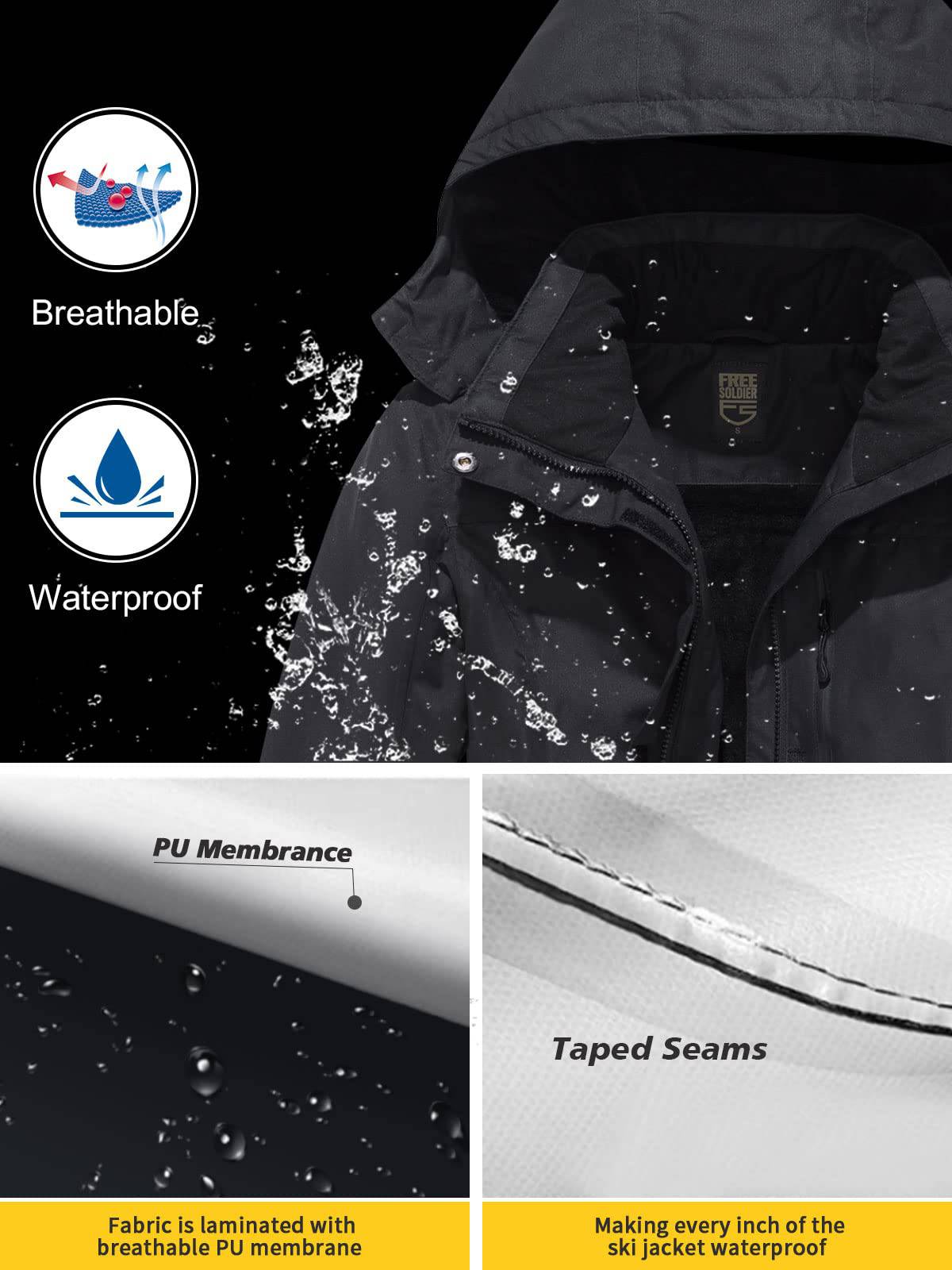 ETHEREAL Women's Waterproof Ski Snow Jacket