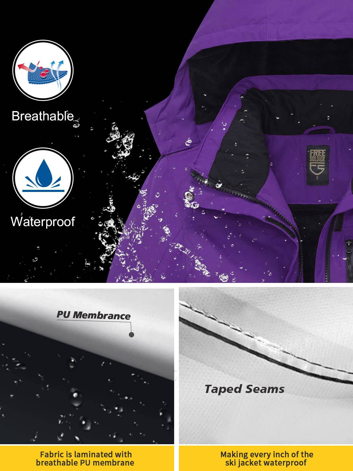 ETHEREAL Women's Waterproof Ski Snow Jacket