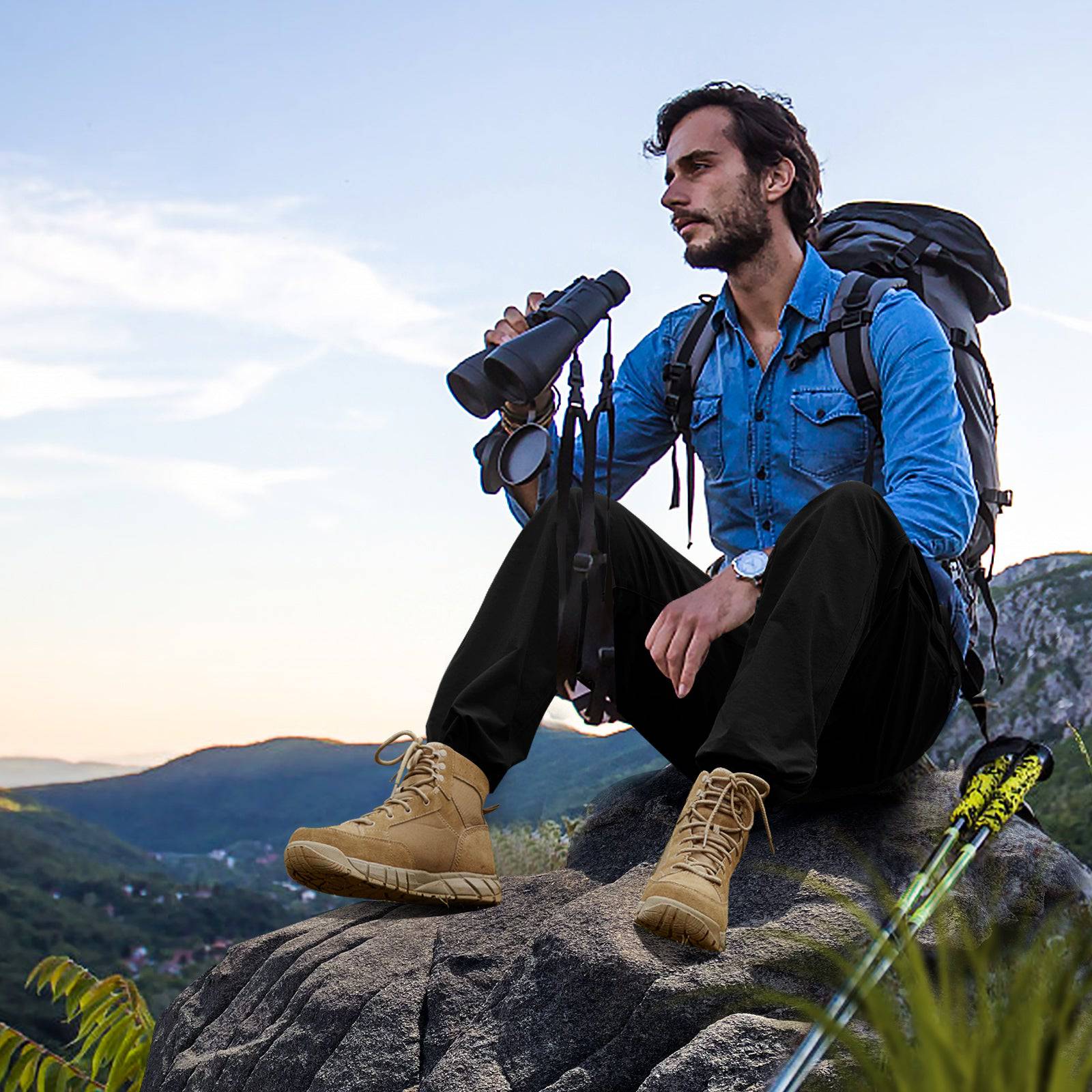 WINDCHASER Men's hem adjustable Hiking Pants