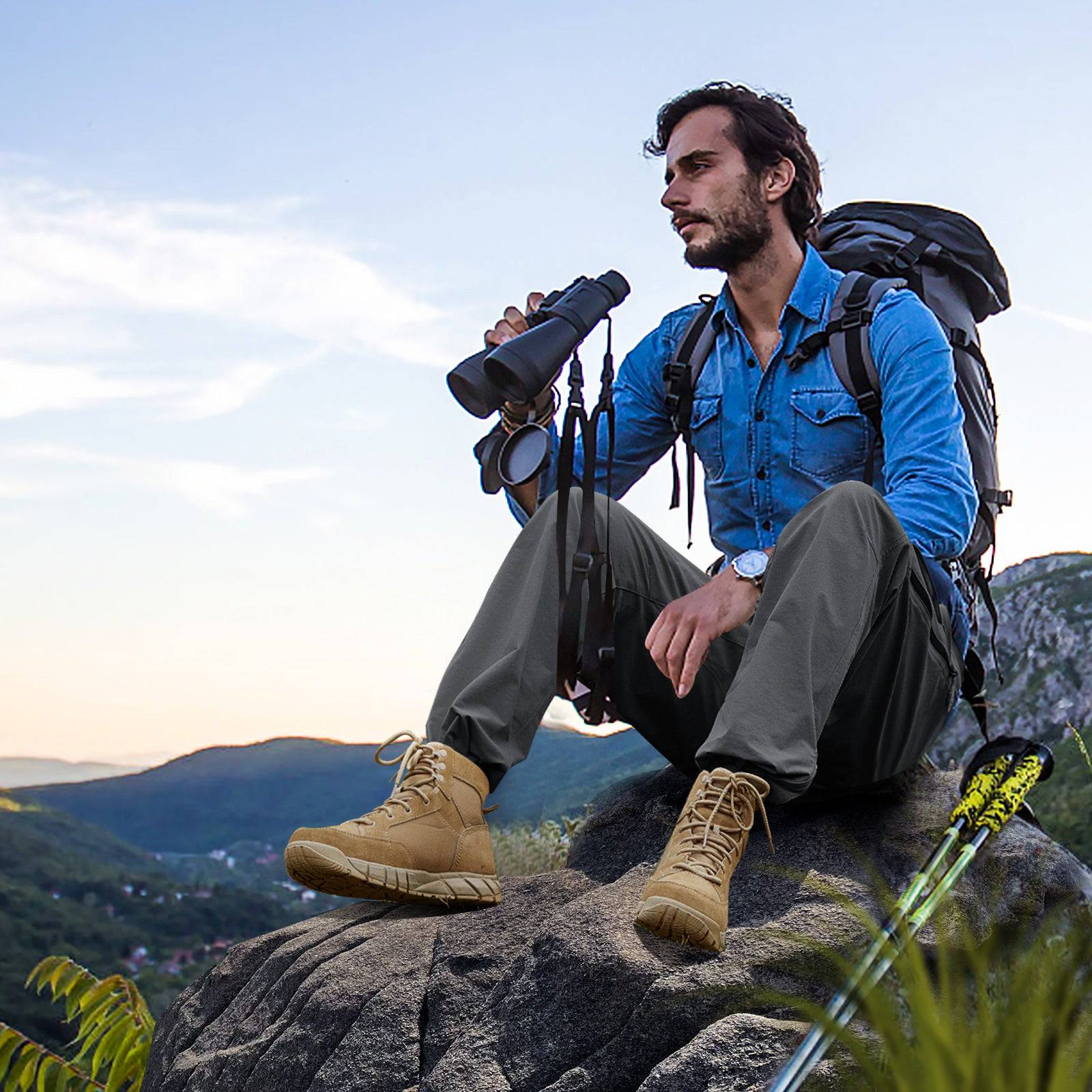 WINDCHASER Men's hem adjustable Hiking Pants