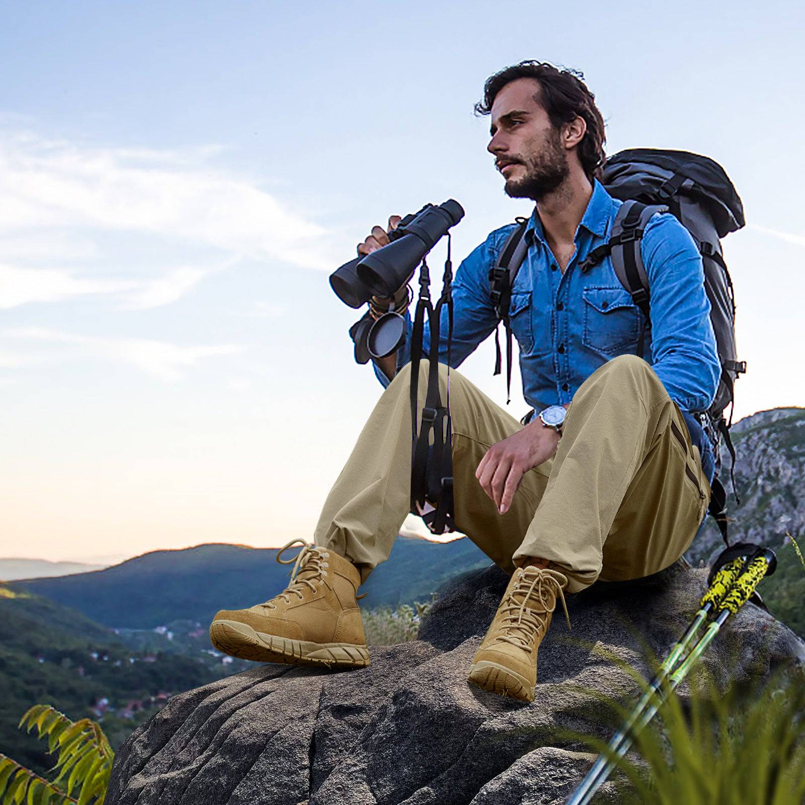 WINDCHASER Men's hem adjustable Hiking Pants