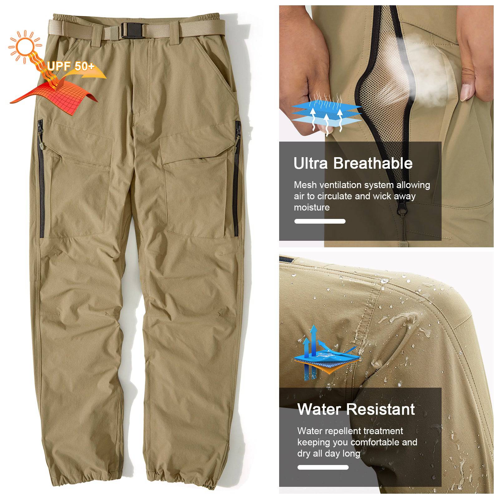 WINDCHASER Men's hem adjustable Hiking Pants