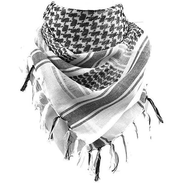thumbnail image 2 of Traditional Arab Shemagh Scarf Arabian Desert Neckwrap Ethnic Fringed Headcover 2 of 13