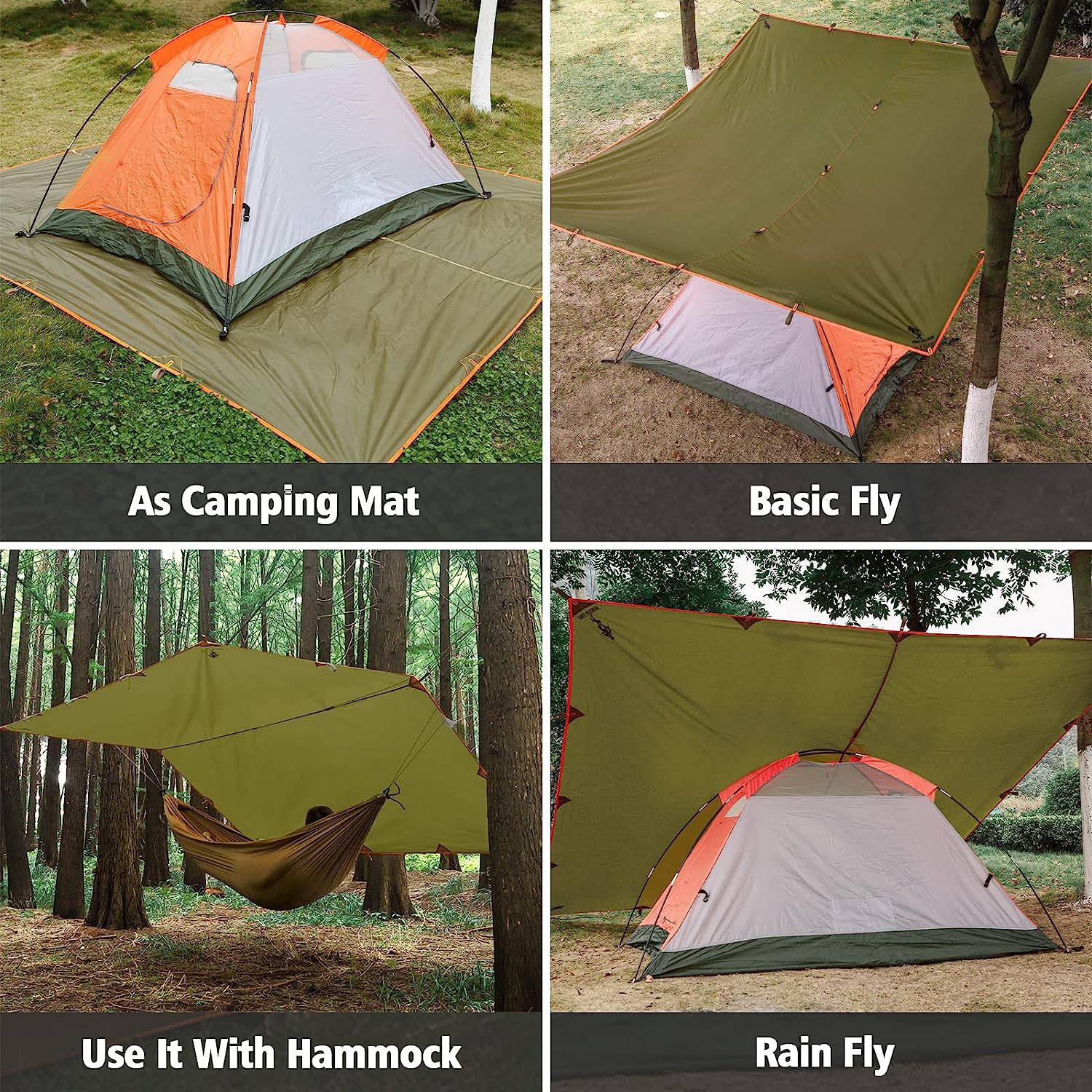 SURVIVOR Portable UV-Protected Waterproof Camping Tarp