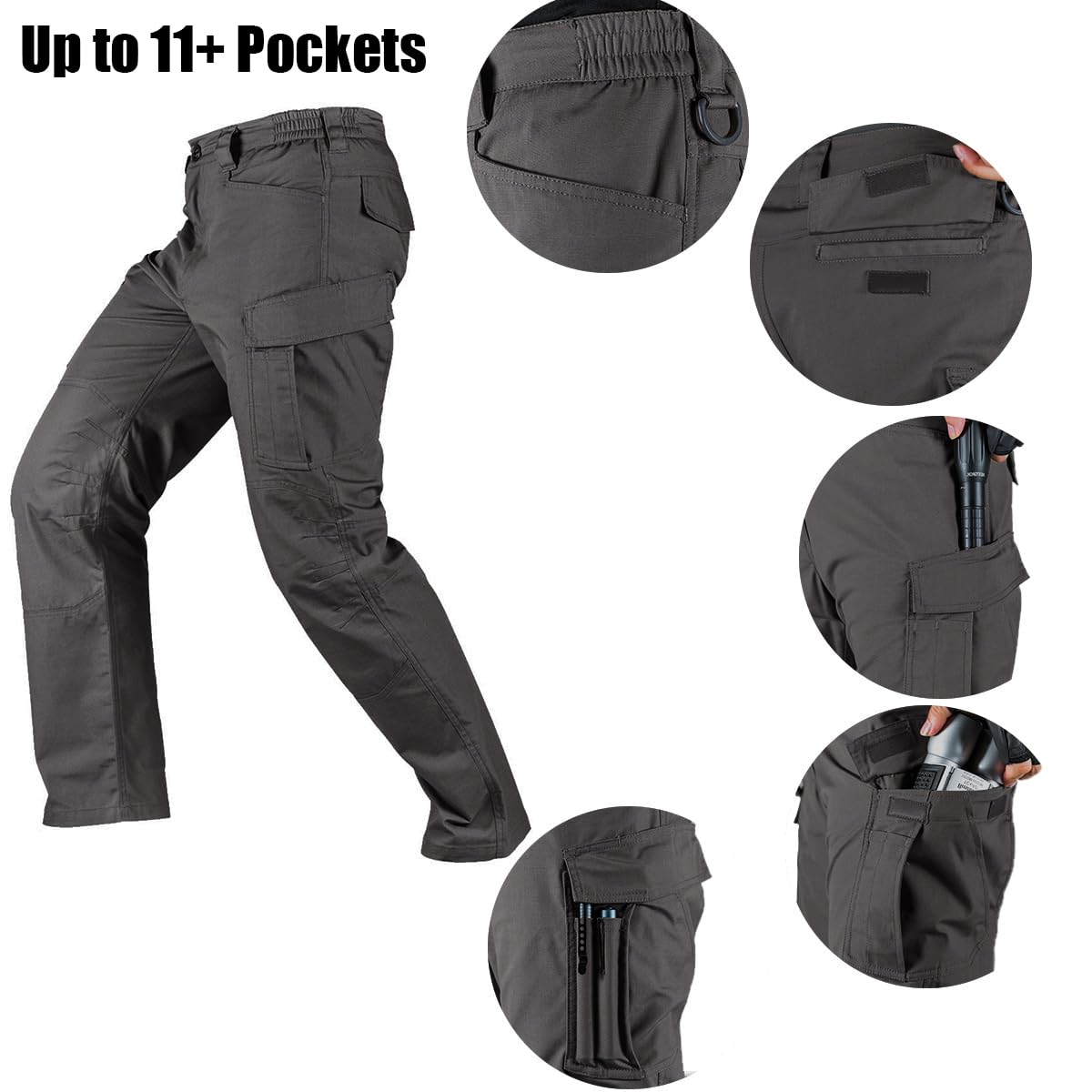 Pantalones cargo tácticos resistentes al agua para hombre de COVERT