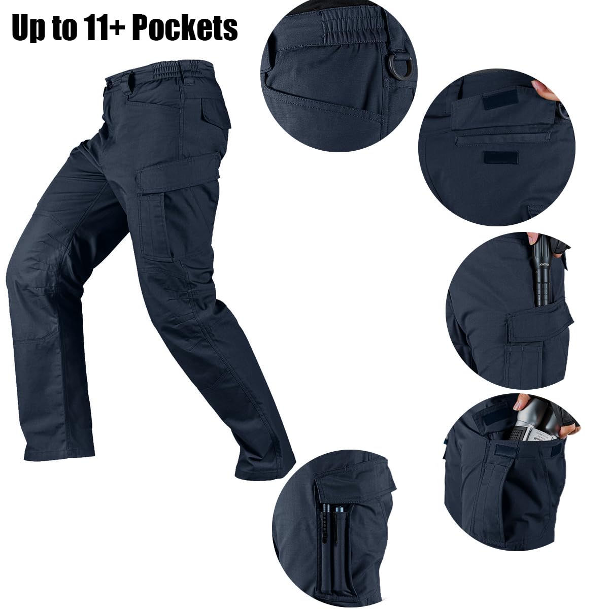 Pantalones cargo tácticos resistentes al agua para hombre de COVERT
