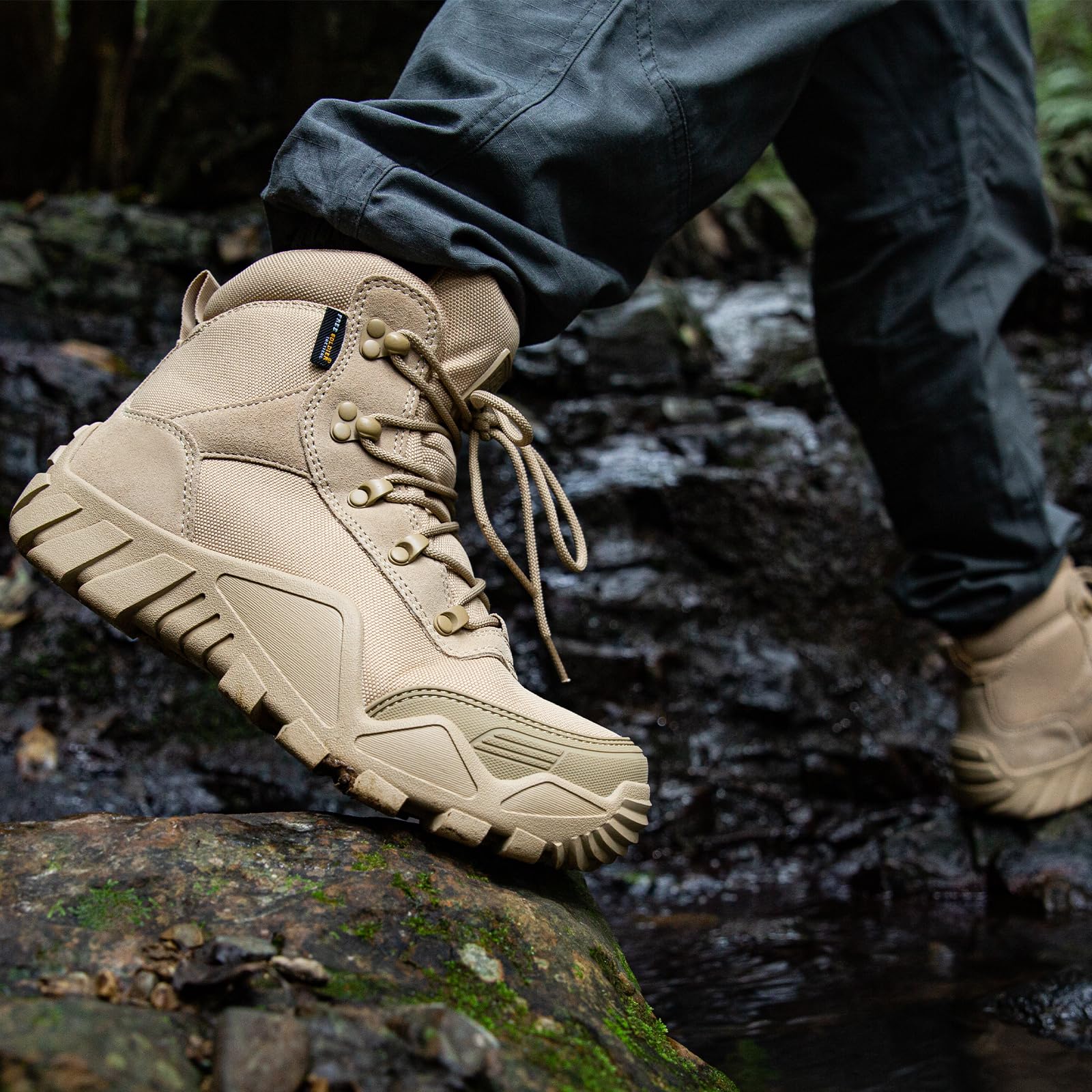 Botas de trabajo militares impermeables de 4,6 pulgadas