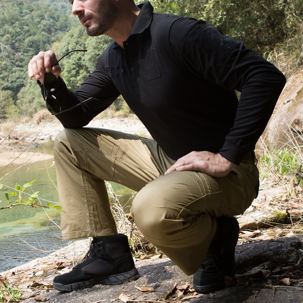 Pantalones cargo tácticos resistentes al agua para hombre de COVERT