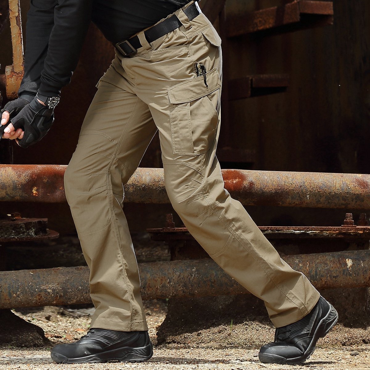 Pantalones cargo tácticos resistentes al agua para hombre de COVERT