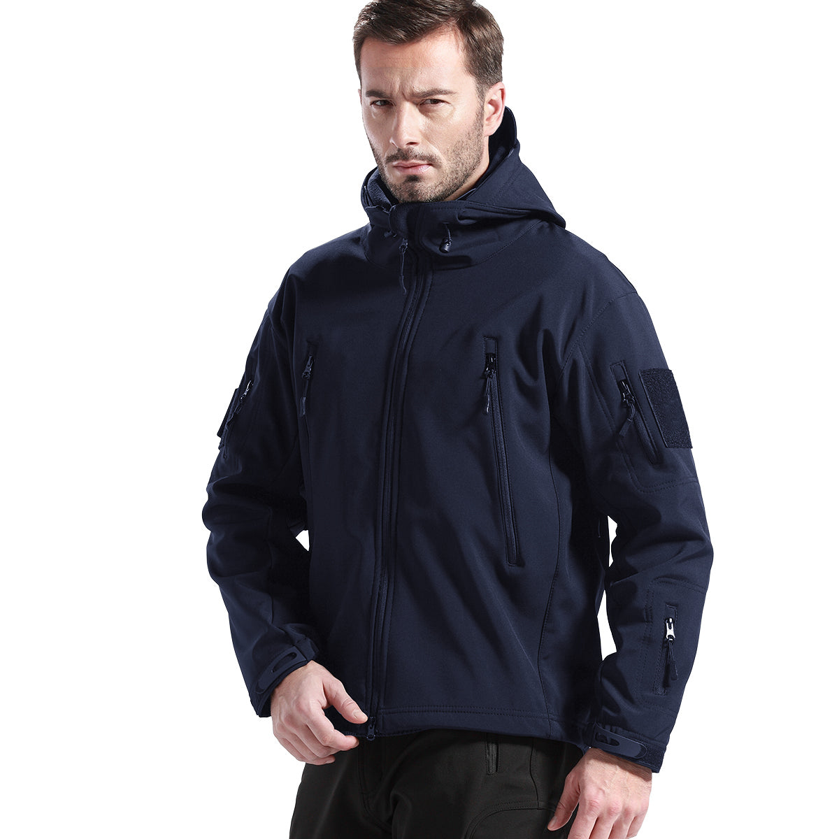 TACVASEN Men's Tactical Jackets Water Resistant Softshell Jacket Fleece  Lined Hiking Training Coat