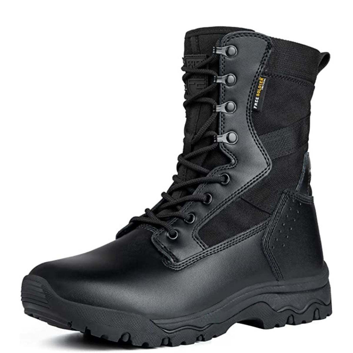8-Inch Lightweight Thin Military Work Boots-Leather - FreeSoldier