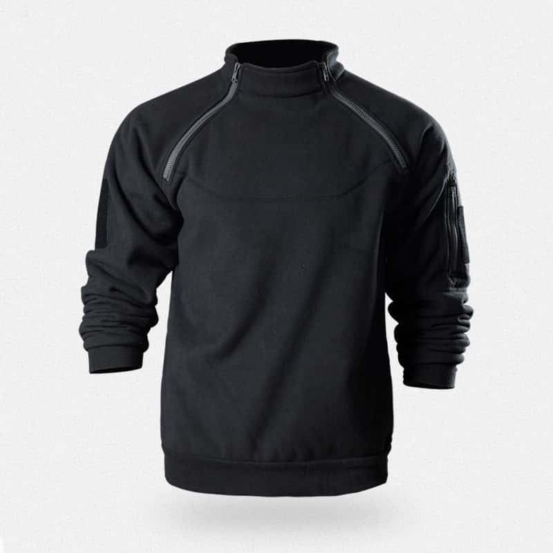 Men's raglan zipper open fleece pullover - FreeSoldier