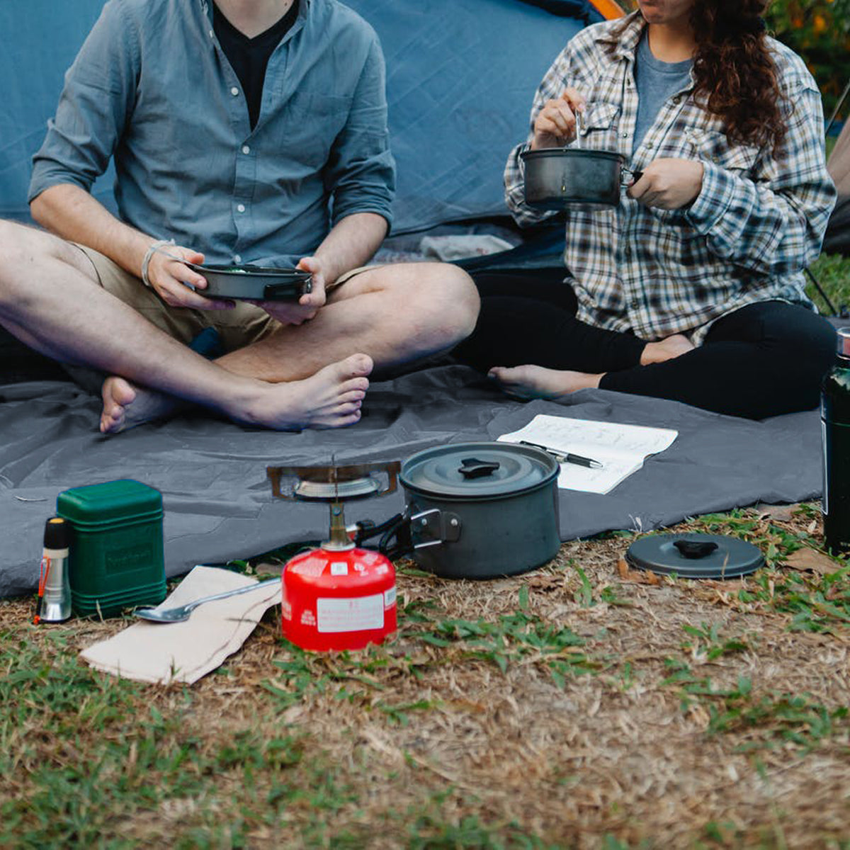 Waterproof  Tent Ultralight Camping Mat Tarp with Drawstring Storage Bag - FreeSoldier