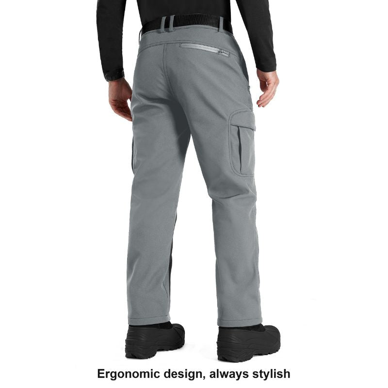 Nonwe Water Resistant Gray Fleece Lined Cargo Pants Mens 36x32