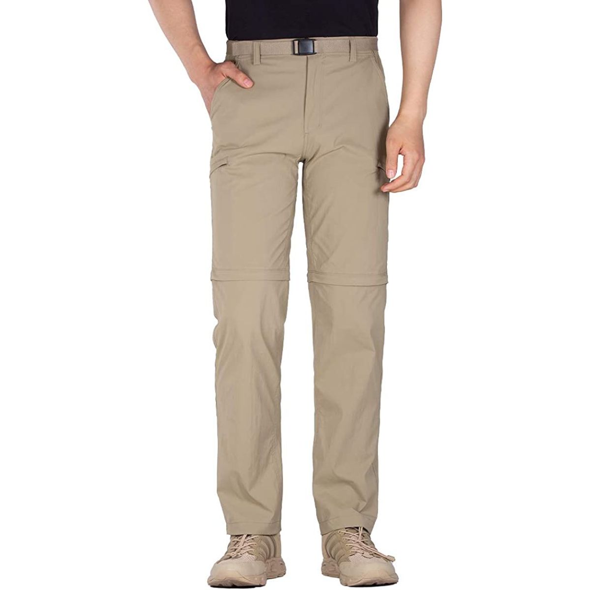 HARD LAND Men's Belted Hiking Pants Convertible Zipper Cuff India