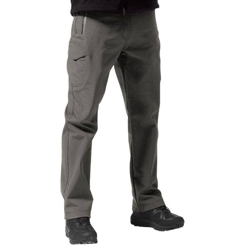 Aoyog, pantalones de trabajo con forro polar grueso para hombre, de  invierno y resistente al viento
